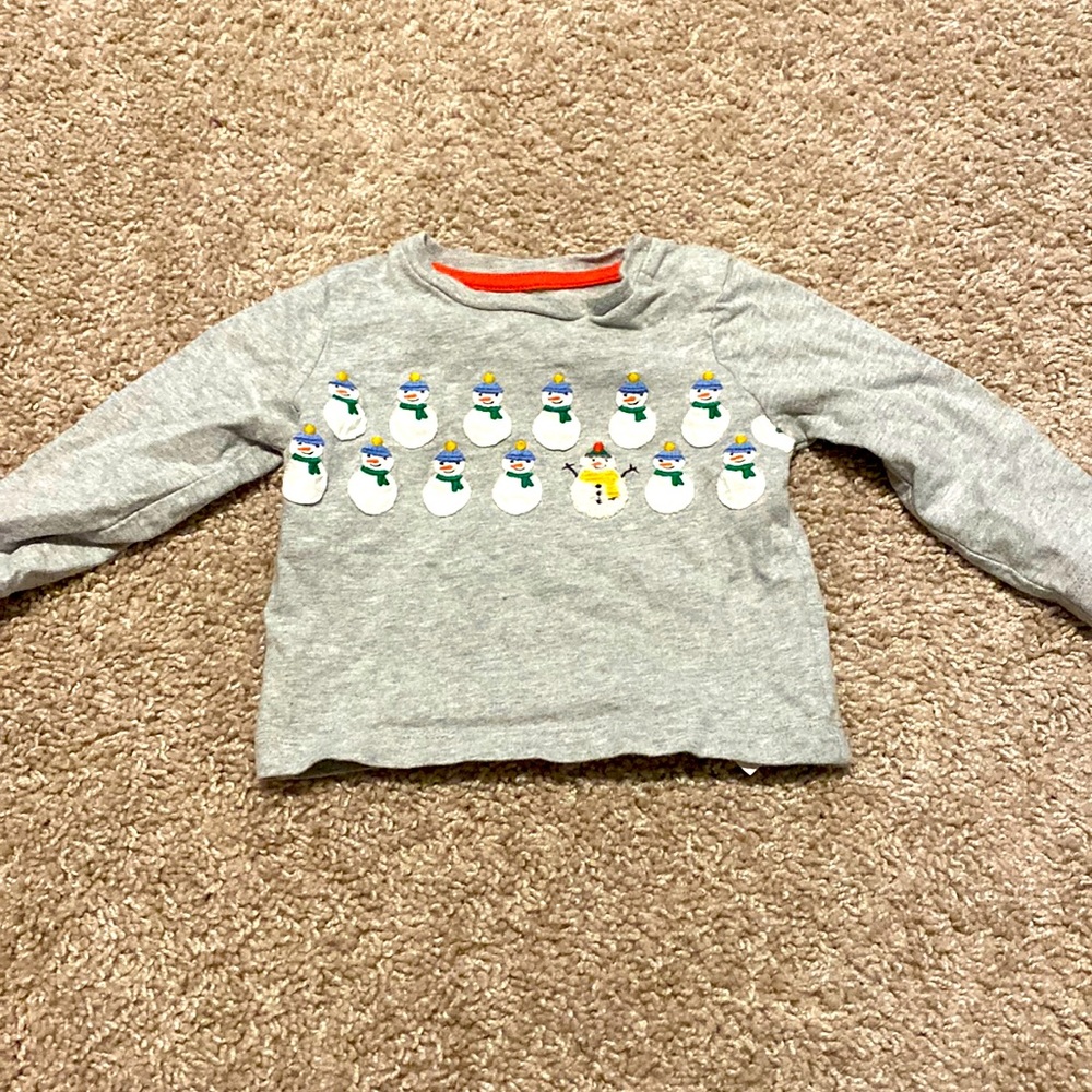 Baby boy snowman shirt